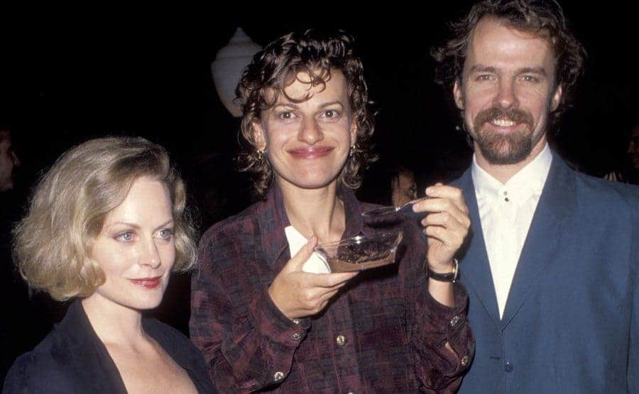 Beverly D’Angelo, Sandra Bernhard, and Michael O’Keefe attend an event.