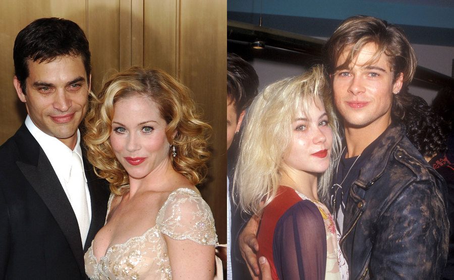 Johnathon Schaech and Christina Applegate / Christina Applegate and Brad Pitt.