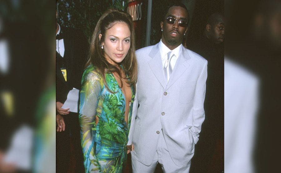 Jennifer Lopez wears the Green Versace dress.