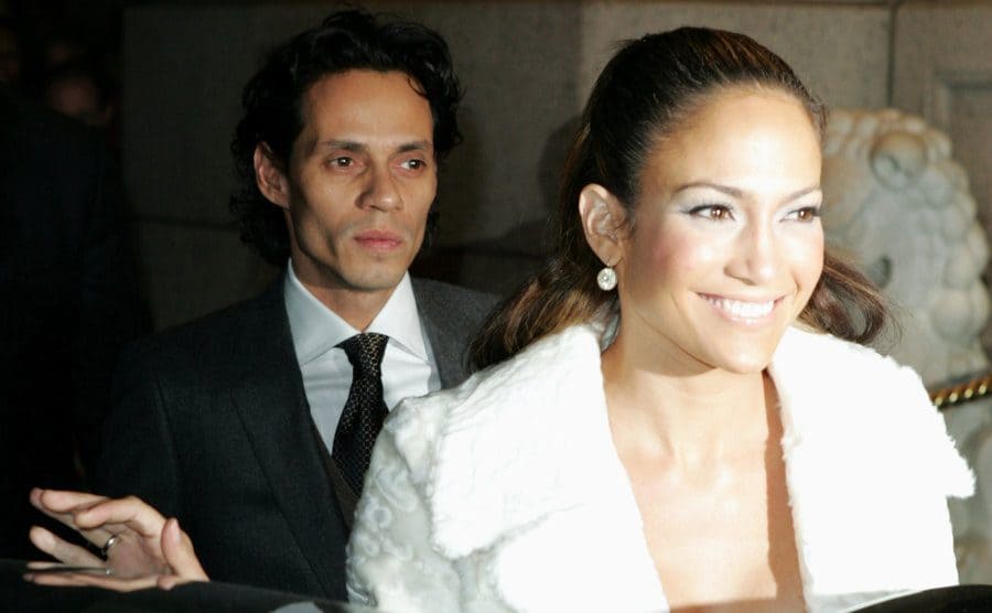 Marc Anthony and Jennifer Lopez in New York.