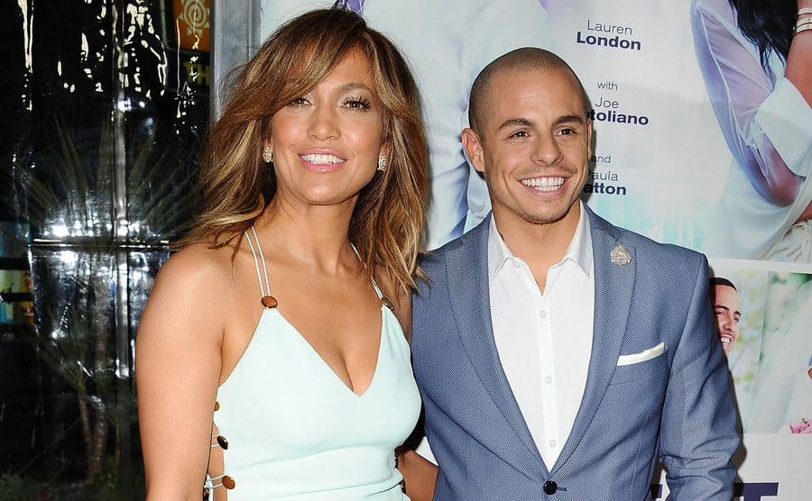 Jennifer Lopez and Casper Smart attend an event.