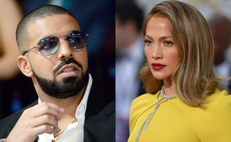 Drake attends an event / Jennifer Lopez attends an event.