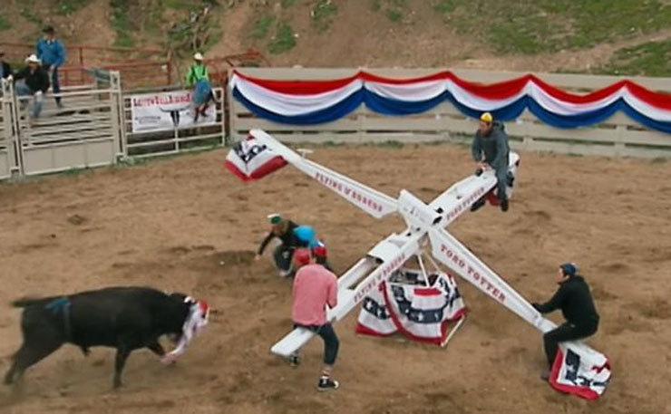 A still of the Toro Trotter stunt. 