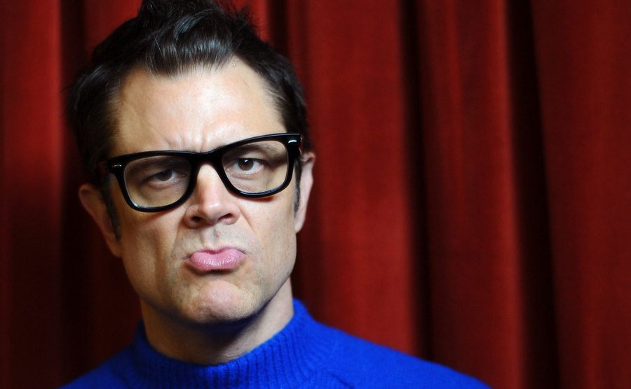 Johnny Knoxville poses for photos during the premiere of 