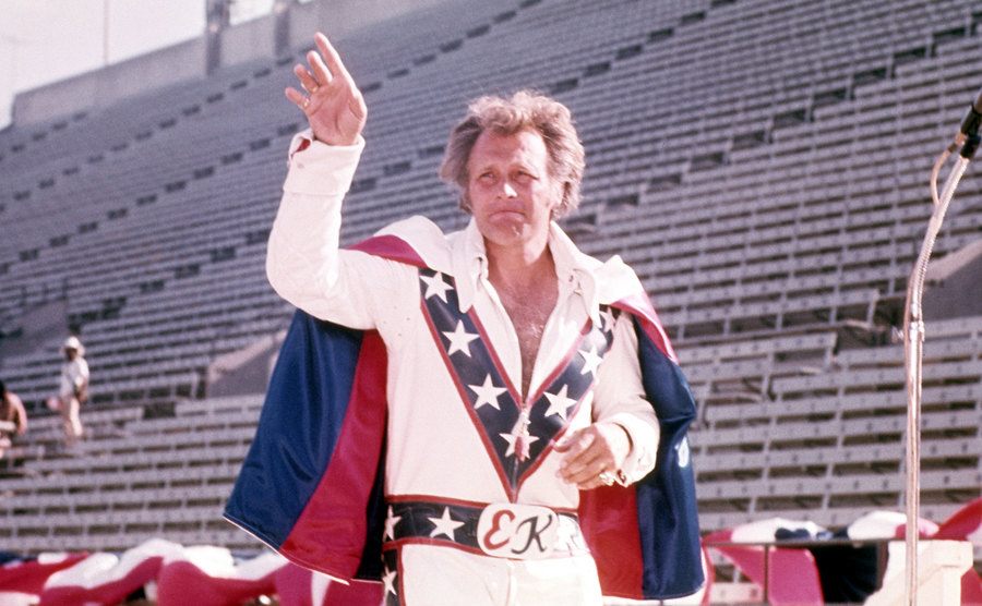 American daredevil and entertainer Evel Knievel.