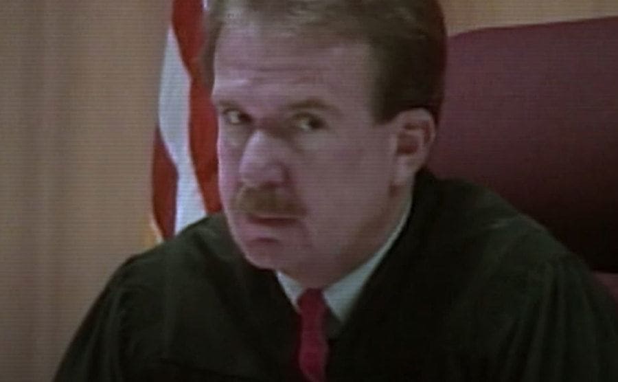 A video still from the judge announcing the final verdict.