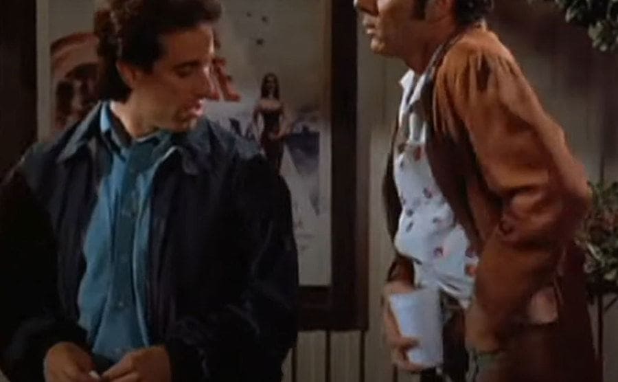 Michael Richards spills hot coffee over his pants in an episode from ‘Seinfeld.’
