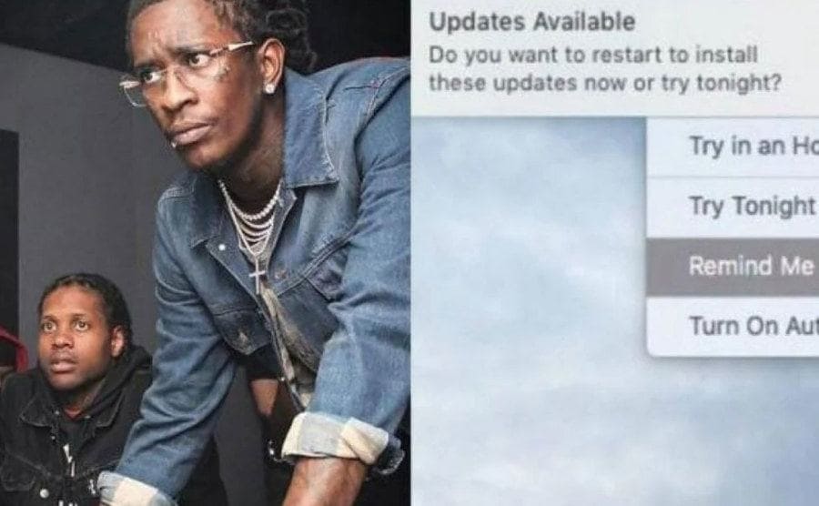 Young Thug and Lil Durk are looking concentrated.