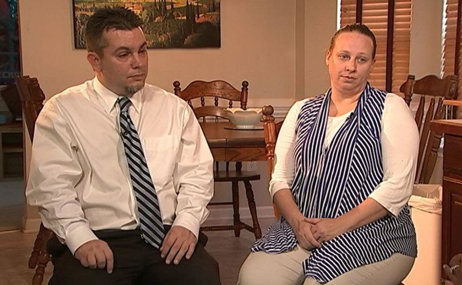 Hailey’s parents speak during an interview.