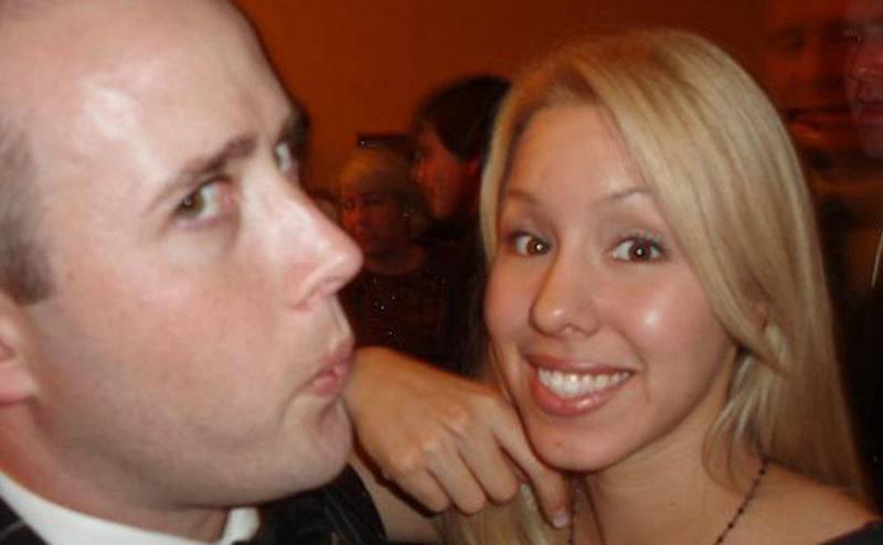 A picture of Travis and Jodi while dancing.