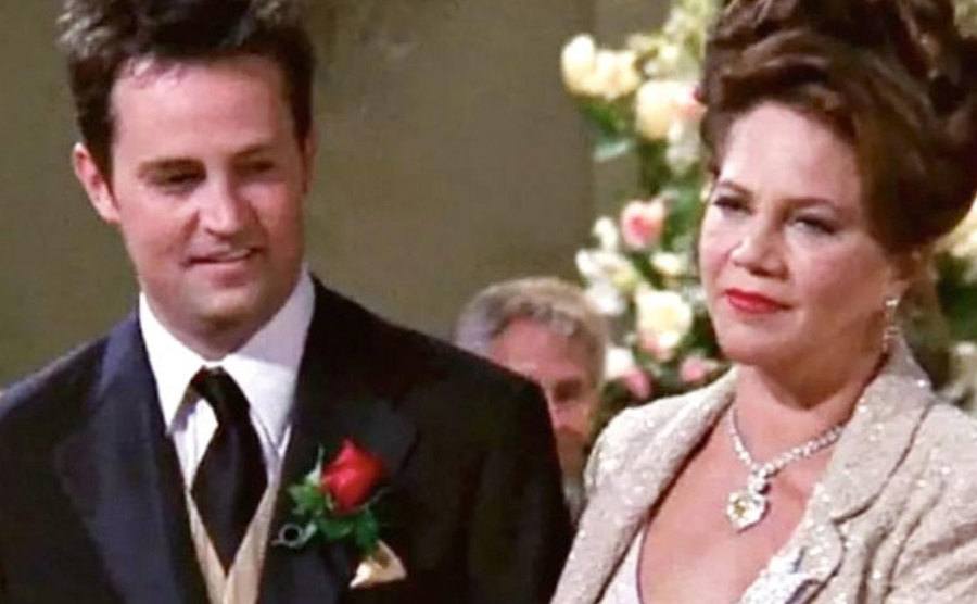 Kathleen Turner and Matthew Perry in a still from the series.