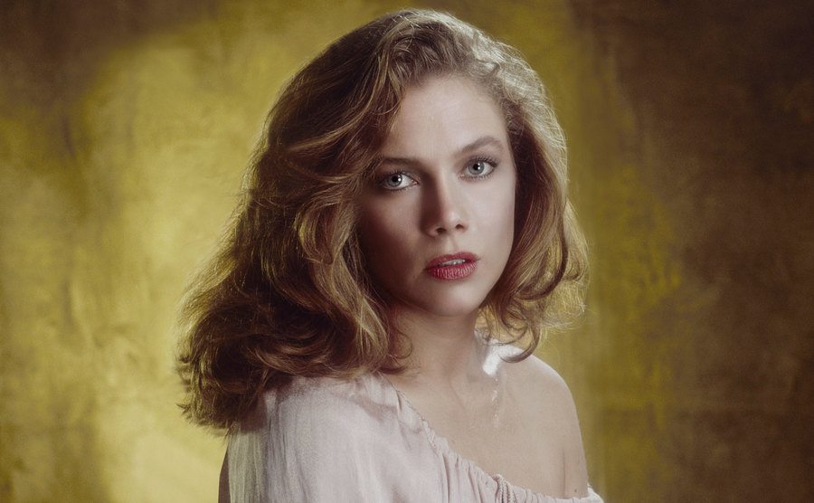 A studio portrait of Kathleen Turner.