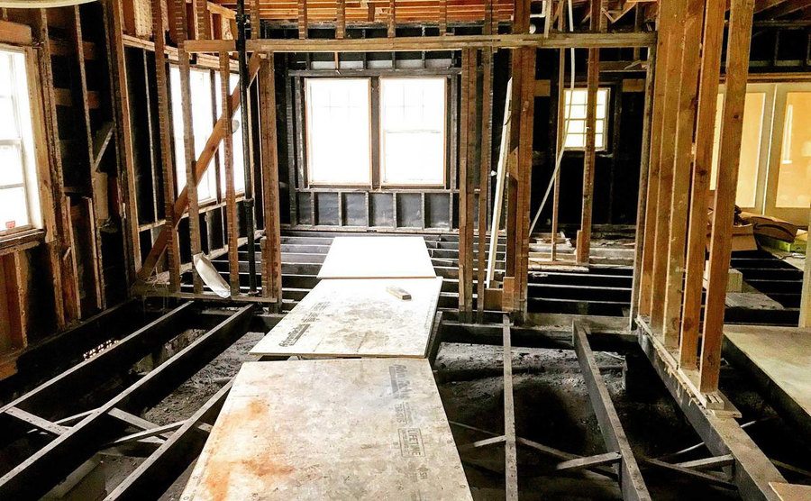 A photo from the renovation process.