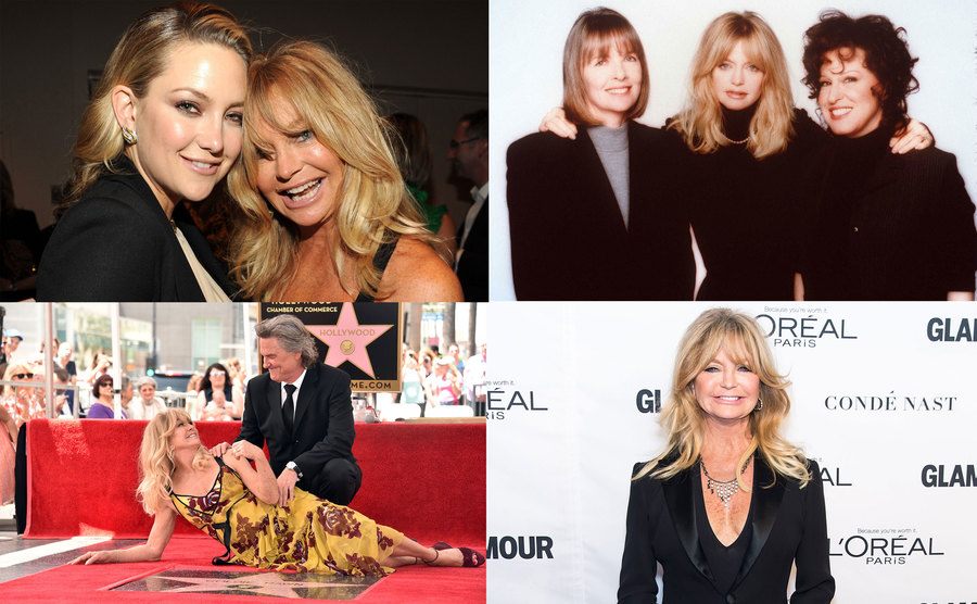 Kate Hudson and Goldie Hawn / Diane Keaton, Goldie Hawn, and Bette Midler / Goldie Hawn and Kurt Russell / Goldie Hawn