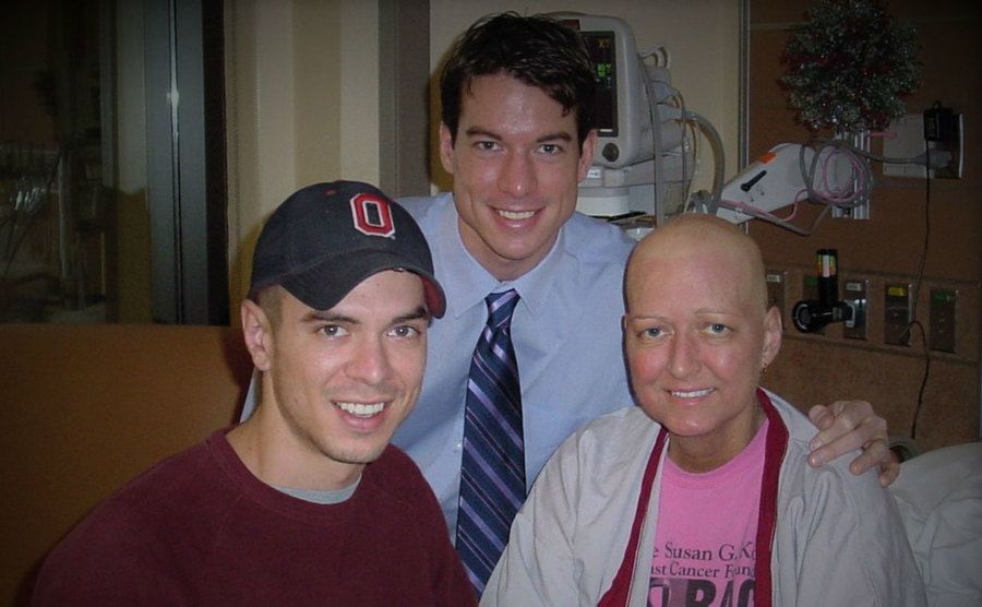 Derek and Brian visit their mother in the hospital.