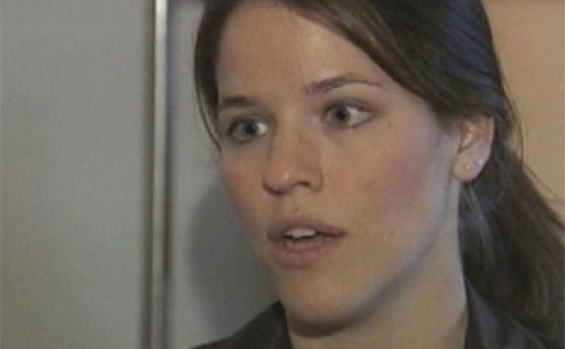 Alexis speaks during a TV interview.