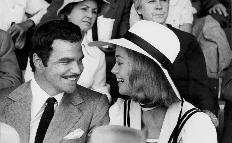 Burt Reynolds and Cybill Shepherd in a scene from the movie 'At Long Last Love.'