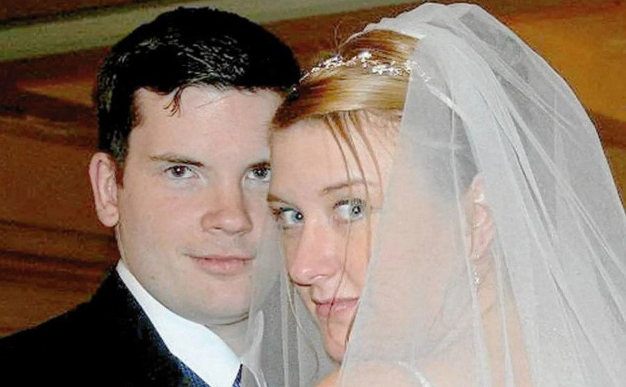 Mark Twitchell and his wife on their wedding day.
