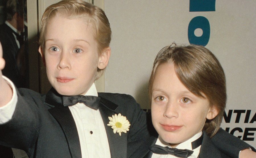 A picture of Macaulay Culkin with his brother Kieran.