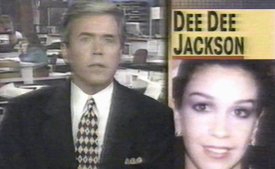 A still from the media reporting Dee Dee’s death.
