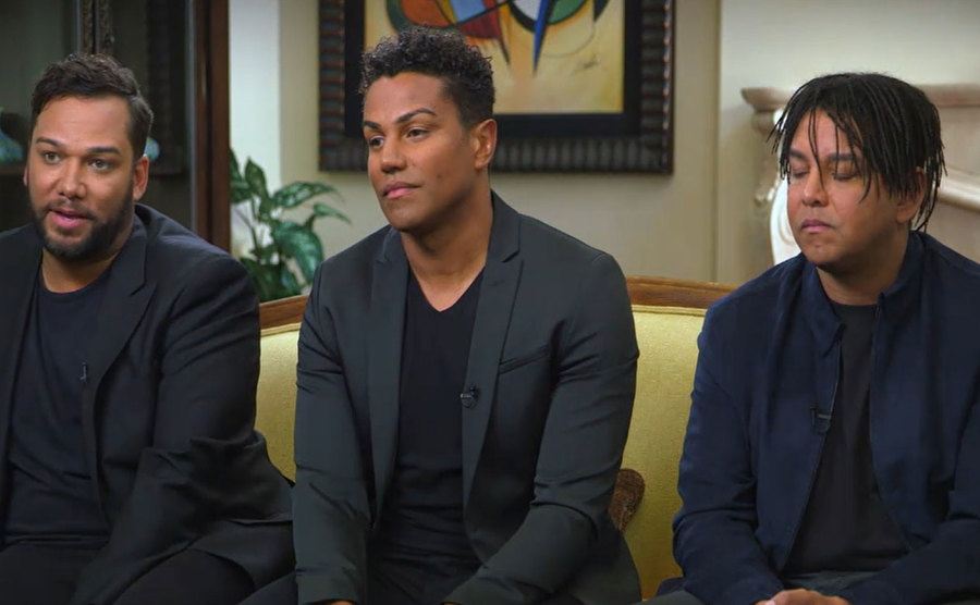 Dee Dee’s sons speak during an interview.