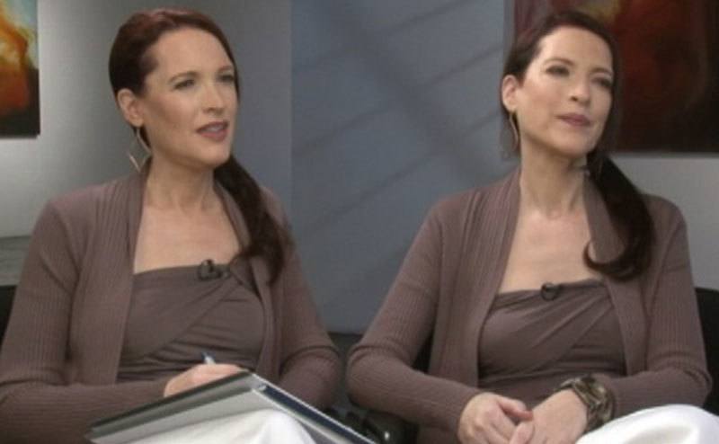A still from the Psychic Twins during an interview.