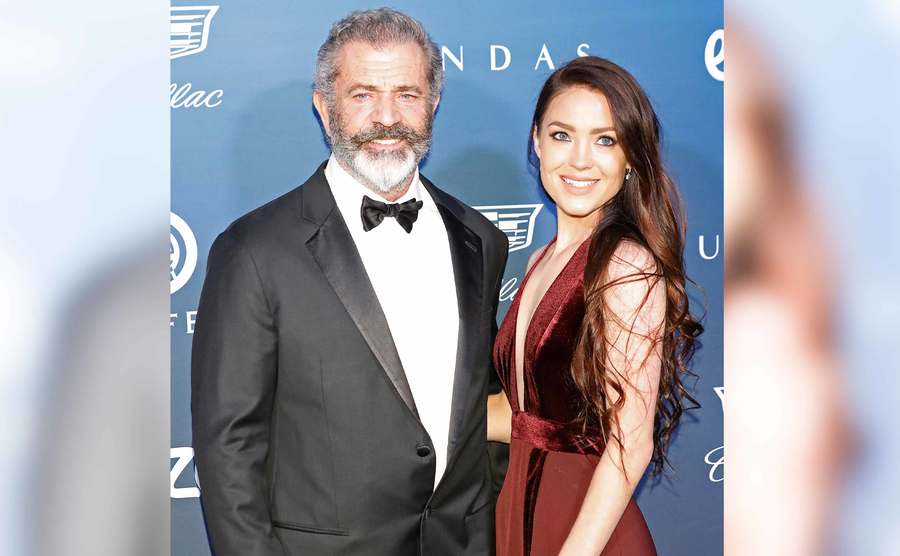 Mel Gibson and Rosalind Ross attend an event.