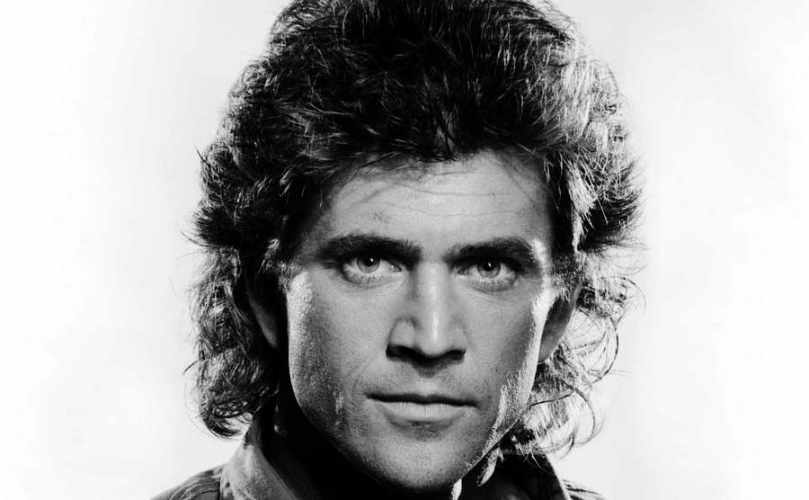 A dated portrait of Mel Gibson.