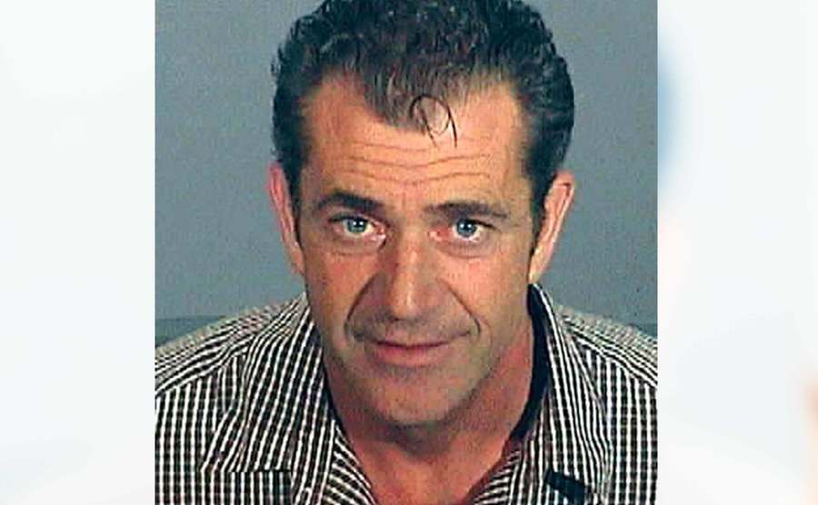 A mugshot of Mel Gibson.