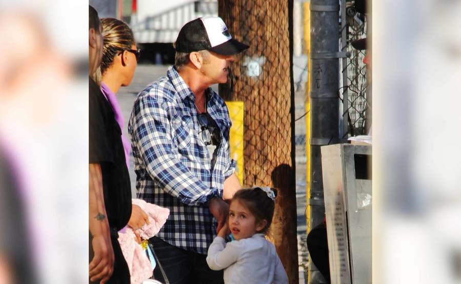 A photo of Mel Gibson and his daughter Lucia.