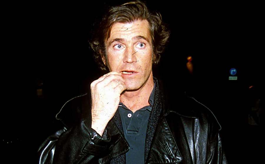 A dated portrait of Mel Gibson.