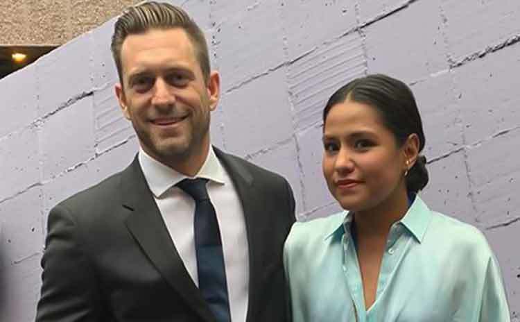 A picture of Chris Gibson and his partner.