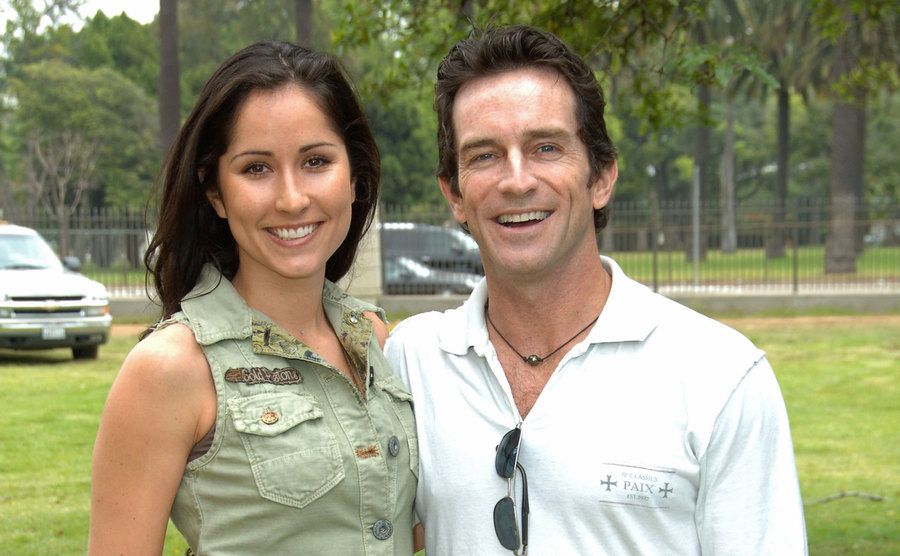A photo of Jeff Probst and Julie Berry.
