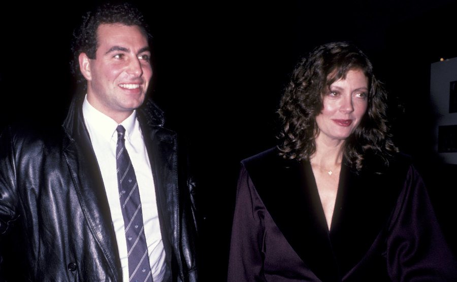Susan Sarandon and Franco Amurri attend the premiere of