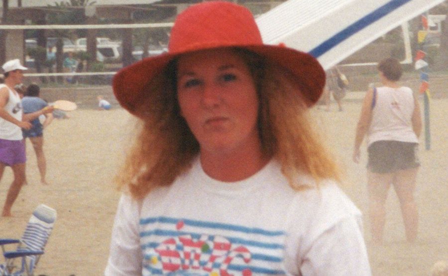 A picture of Colleen on the beach.