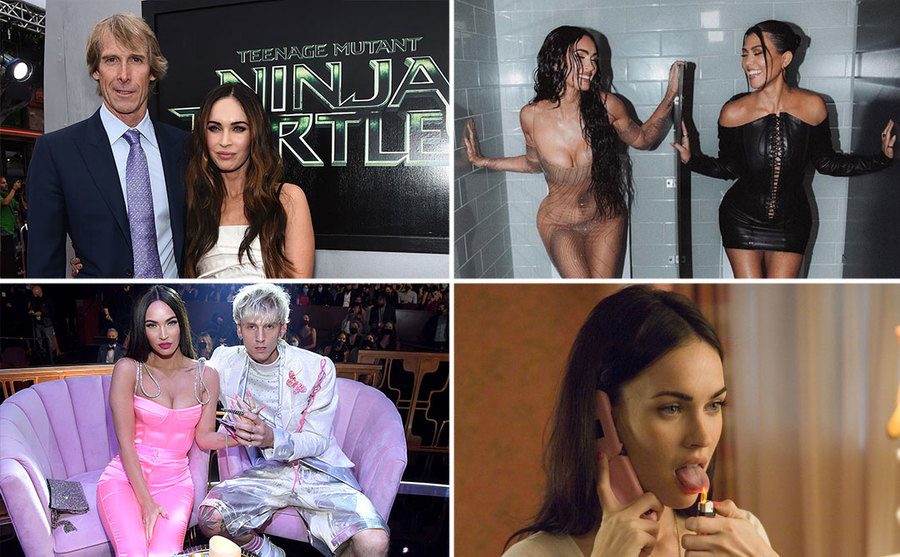 Michael Bay and Megan Fox/ Megan Fox and Kourtney Kardashian / Megan Fox and Machine Gun Kelly / Megan Fox