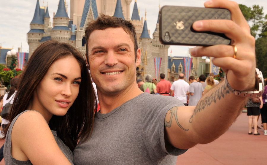Megan and Brian take a selfie while at the Magic Kingdom.