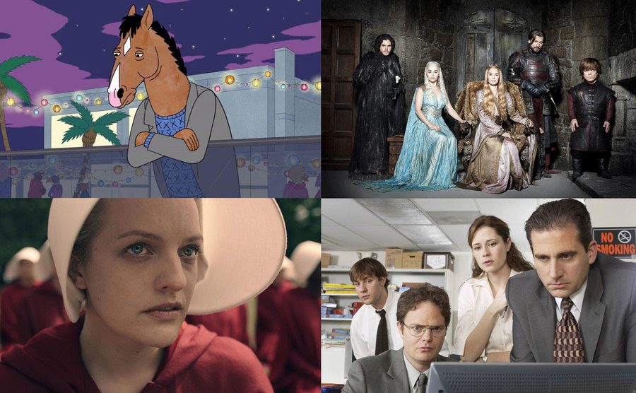 BoJack Horseman / Kit Harington, Emilia Clarke, Leana Headey, Nikolaj Coster-Waldau, and Peter Dinklage / Elisabeth Moss / John Krasinski, Rainn Wilson, Jenna Fischer, and Steve Carell