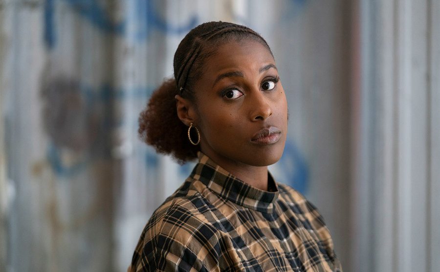 Issa Rae, as Issa Dee, gives side-eye.
