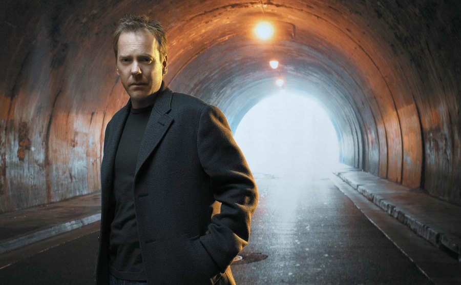 Kiefer Sutherland, as Jack Bauer, poses for a promo shot.
