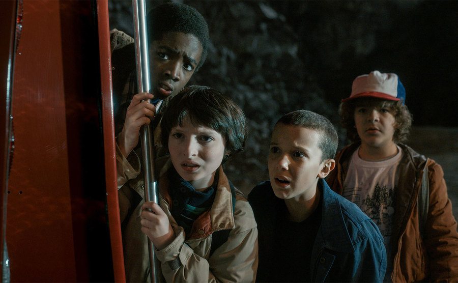 Lucas, Mike, Eleven, and Dustin make a terrifying discovery.