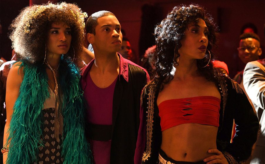 Angel, Damon, and Blanca arrive at the ball.