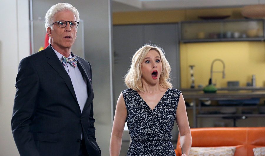 Kristen Bell and Ted Danson in a still from the show.