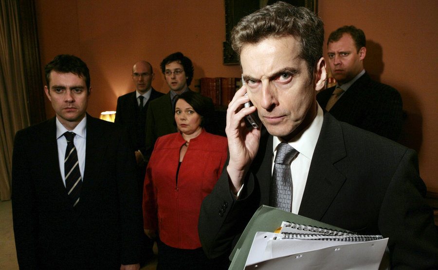 A promo shot of the bast of The Thick of it.