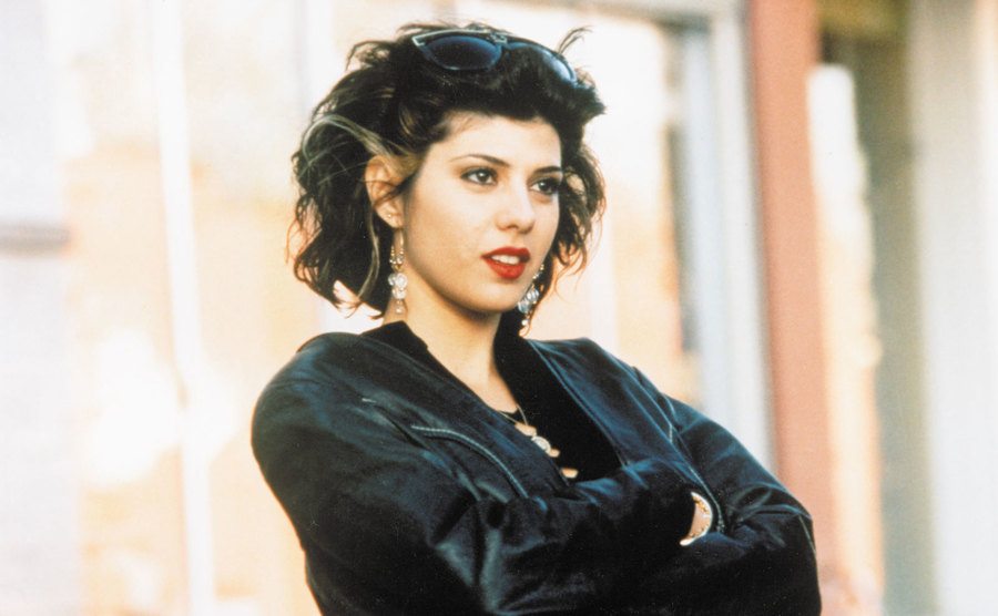 Marisa Tomei, as Mona Lisa Vito, in a still from My Cousin Vinny.