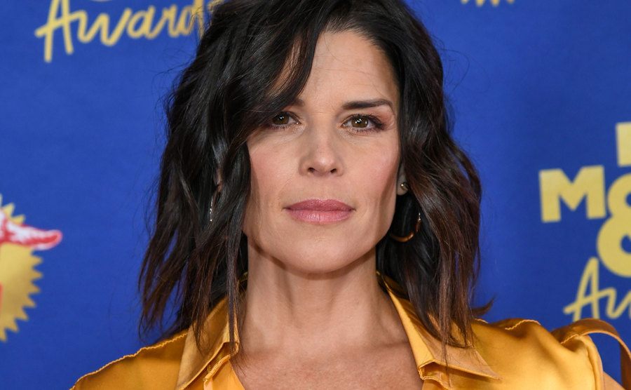 Neve Campbell attends the MTV Movie & TV Awards.