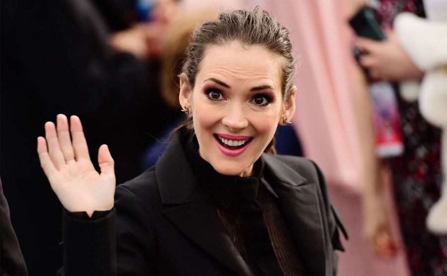 Winona Ryder attends the Screen Actors Guild Awards.