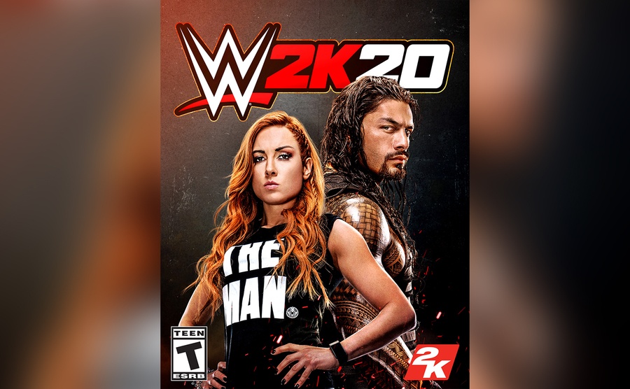 Becky Lynch and Roman Reigns are on the cover of the WWE video game.