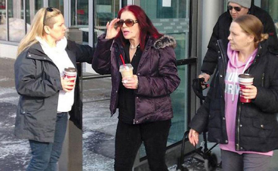 An image of Rori’s family outside court.