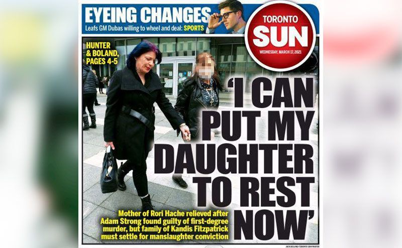 A newspaper clipping on Rori Hache’s death.